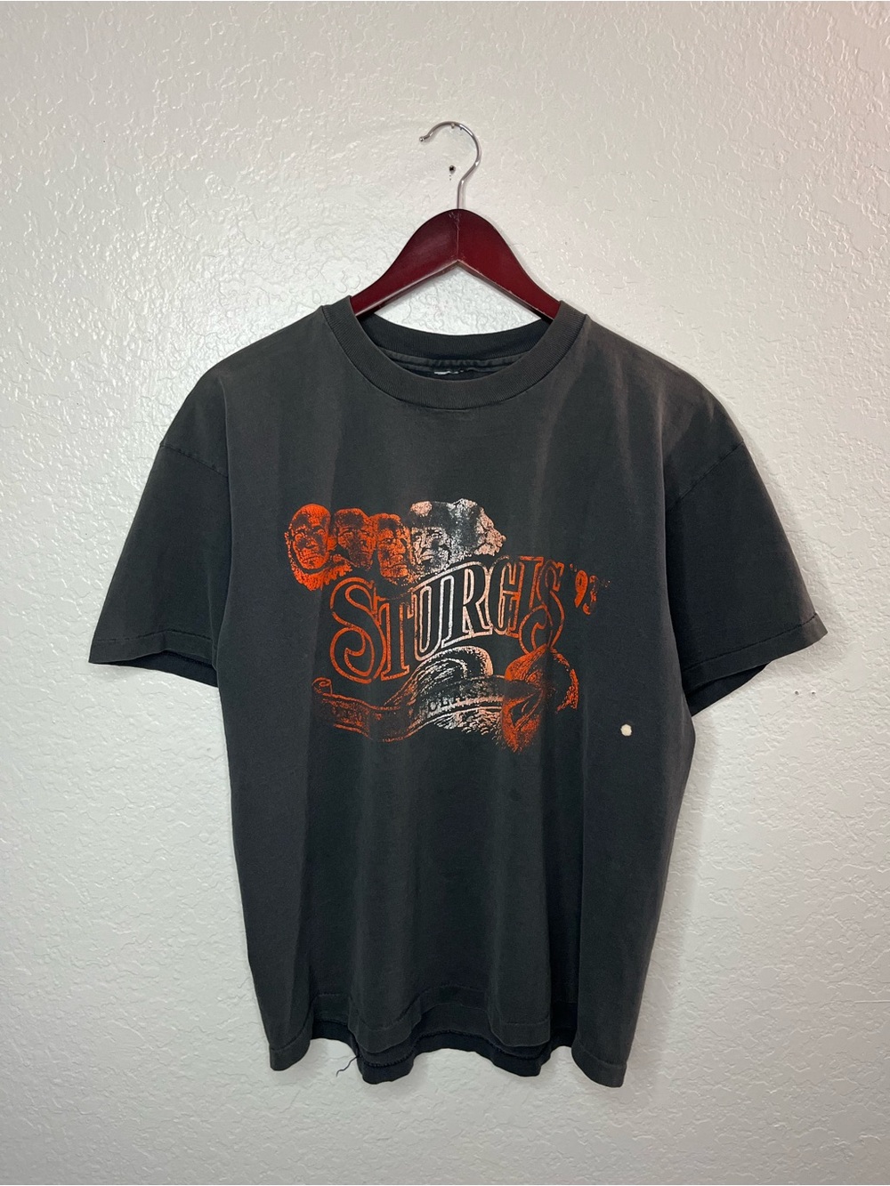 Vintage 1993 Sturgis Motorcycle Rally Mount Rushmore Graphic Tee Size Large